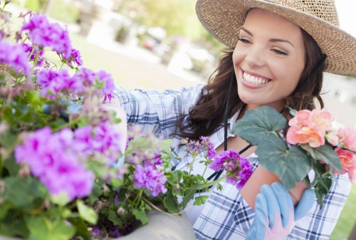 Expert landscaper planning a garden design project