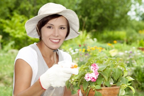 Professional landscapers designing an outdoor space in Dagenham.